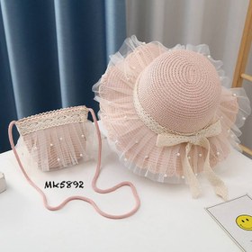 تصویر ست کیف و کلاه مرواریدی 