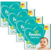 تصویر پوشک‌ پمپرز مدل baby_dry سایز 3 بسته 30 عددی مجموعه 4 عددی 