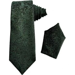 تصویر کراوات سبز طرح‌دار کلاسیک 