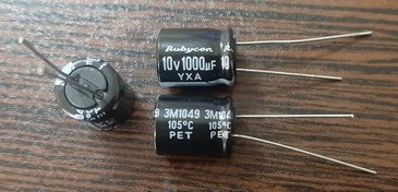 تصویر Rubycon 10V 1000uf – خازن الکترولیت، ۱۰ ولت، ۱۰۰۰ میکروفاراد Rubycon