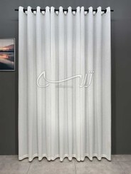 تصویر پرده حریر پانچ کتان نچرال 