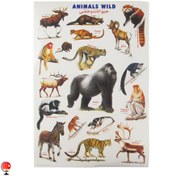 تصویر برچسب آموزشی حیوانات وحشی 