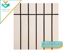 تصویر آجر تایل نسوز نما سفید صدفی 10×50 