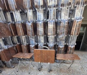 تصویر میز عسلی تاشو با پایه فلزی 