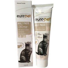 تصویر خمیر مالت ( آنتی هربال ) گربه یوروپت با طعم گوشت گاو وزن 100 گرم Europet Malt Paste For Cat 100g