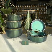 تصویر سرویس قابلمه 9 پارچه اویز پلاس +Eviz ترکیه ای - سبز cookware set Eviz+ 9Pcs