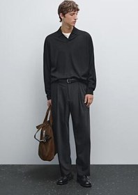 تصویر پلیور ژاکت پولو یقه چوگان 100% پشم مرینو ماسیمو دوتی Massimo Dutti 