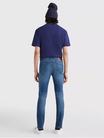 تصویر خرید اینترنتی شلوار جین مردانه آبی تامی هیلفیگر MW0MW218401A8-DNM Erkek Slim Bleecker Pstr Jacob Pantolon - Denim