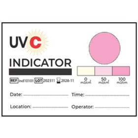 تصویر اندیکاتور نور فرابنفش UVC/ بسته 100 عددی 