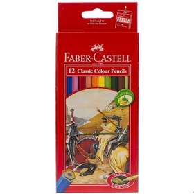 تصویر مداد رنگی فابر کاستل مدل کلاسیک جعبه مقوایی 12 رنگ Faber Castell Classic 12 Color Pencils