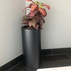 تصویر گلدان فلزی استوانه ای 