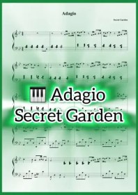 تصویر نت پیانو Adagio از Secret Garden 