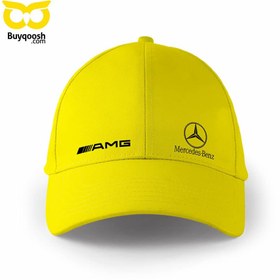 تصویر کلاه کتان زرد benz AMG 