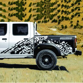 تصویر برچسب اسپرت باکیفیت بدنه اتومبیل آف رود پیکاپ 