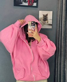 تصویر سویشرت خفاشی پنبه تو‌کرکی سایز آزاد رنگ سفید 