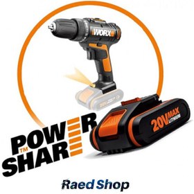 تصویر پیچ گوشتی شارژی 20 ولت ورکس Worx Drill WX101.9 Worx Rechargable Drill WX101.9 20v