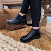 تصویر نیم بوت چرم طبیعی مشکی کد ۸۷ 