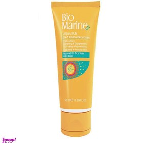 تصویر کرم ضد آفتاب بایومارین (Bio Marine) مناسب پوست نرمال تا خشک با +SPF50 رنگ بژ روشن حجم 50 میلی لیتر 