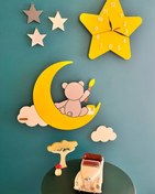 تصویر ماه و ساعت ستاره دار تدی 