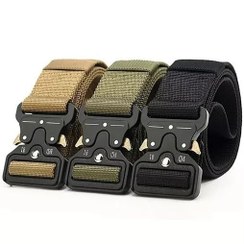 تصویر کمربند مردانه مدل تاکتیکال مشکی 