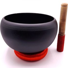 تصویر کاسه تبتی آلومینیوم مشکی 18cm 