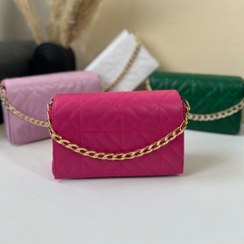 تصویر کیف دوشی زنانه چرمی ZARA مدل زنجیری همراه بند بلند چرمی ZARA BAG