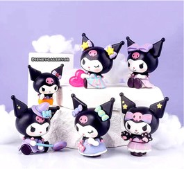 تصویر خرید و قیمت ست ۶ عددی فیگور کرومی kuromi action figure (اکشن فیگور) Action figure kuromi