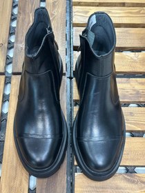 تصویر بوت | نیم بوت چرم طبیعی مردانه بغل زیپ تبریز - 40 