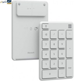 تصویر کیبورد بلوتوثی اعداد مایکروسافت مدل Number Pad Microsoft Bluetooth Number Pad