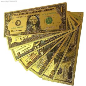 تصویر بسته 105 عددی دلار طلا 