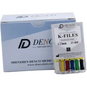 تصویر فایل دستی k- file استیل برند دنکو Denco Hand file k-file steel brand Denco