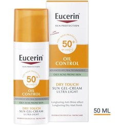 تصویر ژل کرم ضد آفتاب اوسرین مدل اویل کنترل spf50 حجم 50 میلی لیتر^ Eucerin Oil Control Sun Gel-Cream Spf50