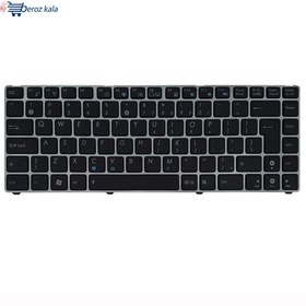 تصویر کیبرد لپ تاپ ایسوس 1215 مشکی-با فریم نقره ای ا Keyboard Laptop Asus 1215 with Silver frame Keyboard Laptop Asus 1215 with Silver frame