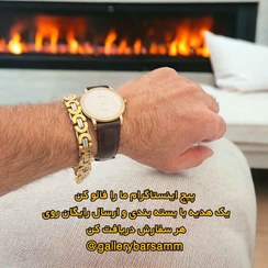 تصویر دستبند استیل زنانه مردانه طلایی سیلور رنگ ثابت 20000360 a bracelet