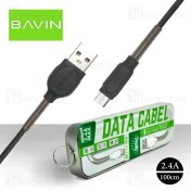 تصویر کابل میکرو یو اس بی باوین Bavin CB-121 USB Cable توان 2.4 آمپر و طول 1 متر 