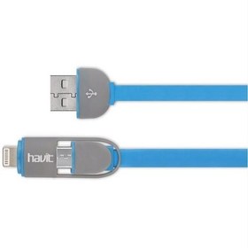 تصویر Havit CB522 USB To Lightning And microUSB Cable 1m 