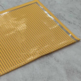 تصویر کاغذ ضدآب گل آرایی بسته ۲۰ برگی شطرنجی زرد مدل dda-03 