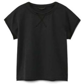 تصویر تی شرت نخی یقه گرد دخترانه - مانگو 