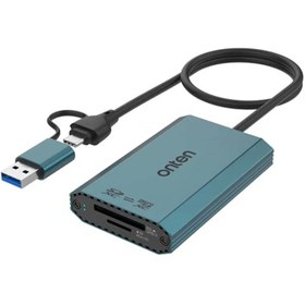 تصویر رم ریدر USB 3.2 Gen 1/USB-C اونتن مدل OTN-P6 با درگاه حافظه SD و TF 