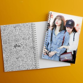 تصویر دفتر نت موسیقی 50 برگ خندالو طرح گروه بلک پینک Black Pink 