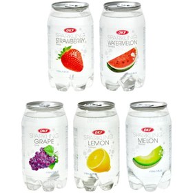 تصویر آب گاز دار طعم دار OKF قوطی ۳۳۰ میل پک ۲۴ عددی 