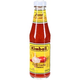 تصویر سس سير و فلفل کيمبال شيشه 325 گرم KIMBALL مدل CHILLI GARLIC SAUCE Kimball Chilli Garlic Sauce 325g