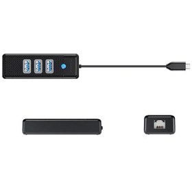 تصویر هاب 4 پورت Type-C اوریکو مدل PW3UR25-C3-015 