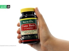 تصویر قرص ال کارنیتین 1000 میلی گرم وانا برن نورم لایف 60 عددی Vana Burn 1000 mg Norm life 60 Tablets