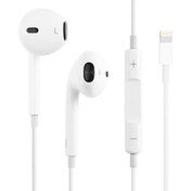 تصویر هندزفری اپل مدل EarPods با کانکتور لایتنینگ اصل iPhone Wired Headphones Lightning Connector