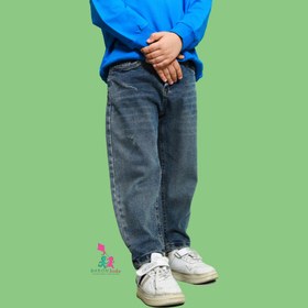 تصویر شلوار لی مام فیت پشت کش - 65 (5 سال) / سبز دریایی Mom fit leggings with elastic back