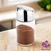 تصویر نمک پاش جفتی بلند زیباسازان مدل سرکج کروم سایز 1 