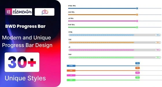 خرید و قیمت دانلود افزونه وردپرس Progress Bar addon for Elementor | ترب