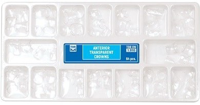 تصویر روکش سلولوئیدی قدامی 64 عددی تور وی ام TORVM Clear dental crown kit