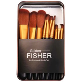 تصویر گلدن فیشر ست براش 12 عددی golden fisher 12 brush set 